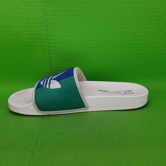 ✅Adidas Original Adilette Mens 12 Rainbow Pride Slides EF2317 Love Unites Sandal main image 7